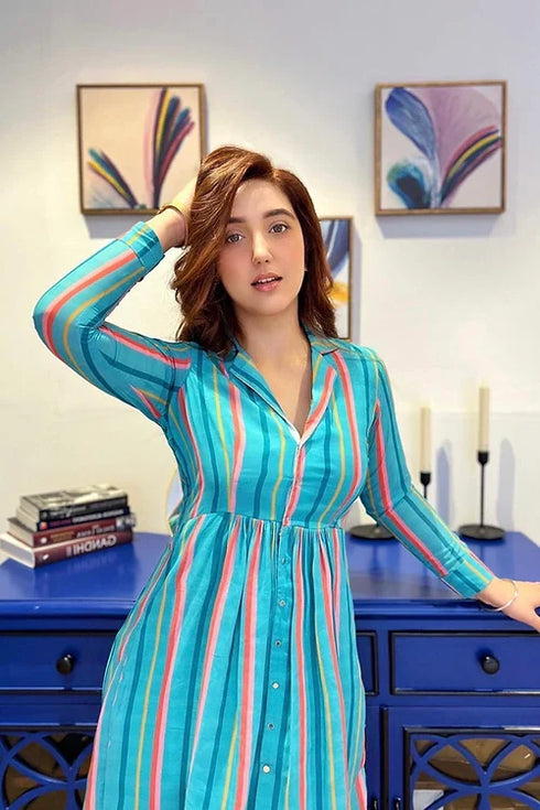 Harper Striped Skater Dress